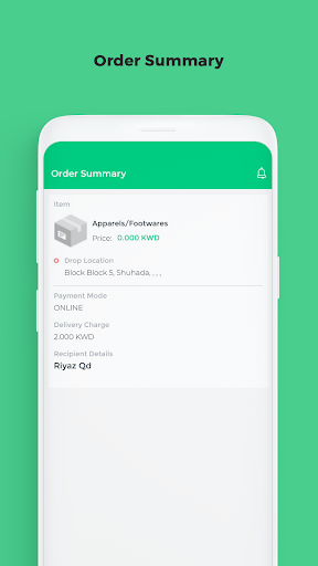 QD Driver App Screen 3