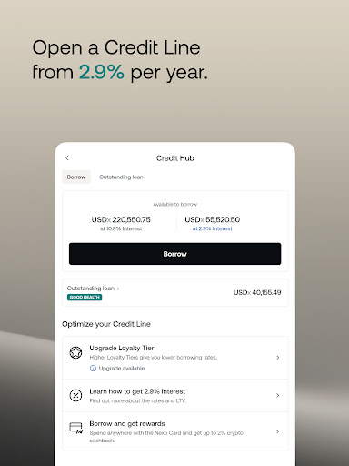 Screenshot of Nexo: Crypto Wealth Platform