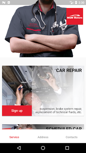 Android application MGM Motors screenshort