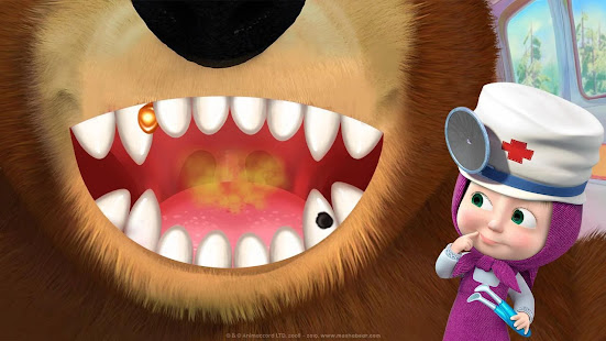 Masha and the Bear: Free Dentist Games for Kids 1.3.8 Screenshots 5