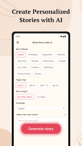 Screenshot of MomSays: AI Bedtime Stories