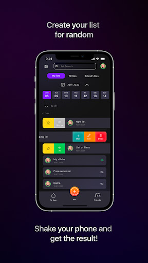ShakeApp: List & Notes Screen 2