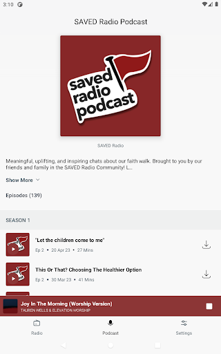SAVED Radio Screen 3