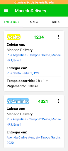 Macedo Delivery Entregador Screen 2