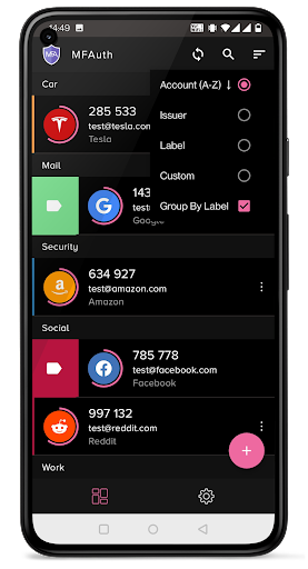 MFAuth -Fast 2FA Authenticator Screen 2