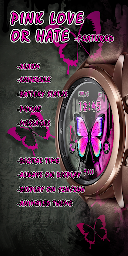 Pink Love Or Hate_Watchface Screen 2