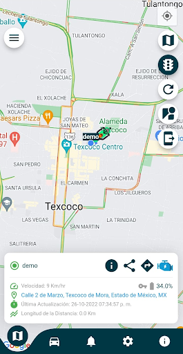 Android application Rastreo urbano screenshort