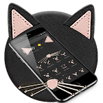 Cover Image of ดาวน์โหลด Black Leather Kitty Theme 1.1.2 APK
