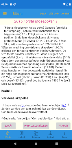 Android application Folkbibeln screenshort