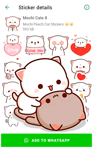 Mochi Cat Stickers for WhatsAp Screen 3