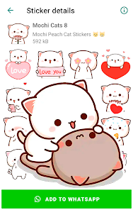 Screenshot 3 Mochi Cat Stickers for WhatsAp android