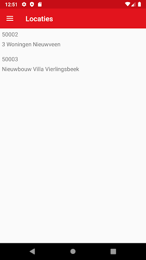 Android application KRAAN Bouwplaats Materieel screenshort