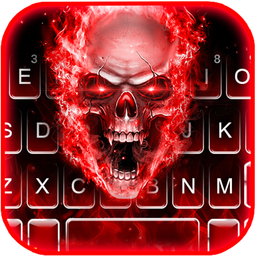 Fiery 3D Skull Theme  Icon