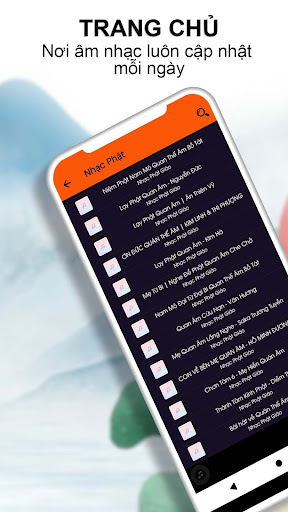 Android application Nhạc Phật Nam Mô Quan Âm screenshort
