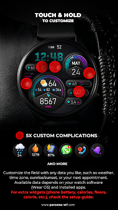 PER15 Sport Digital Watch Face screenshot 4