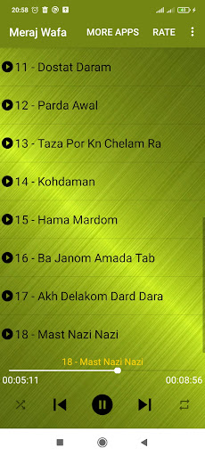 آهنگ های گلچین معراج وفا Screen 3