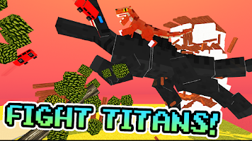 screenshot of Blocky Titan Raptor Assault