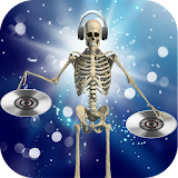 DJ Music for dancing skeleton icon