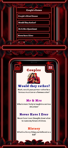 Android application Preezy Couples Games & Quiz screenshort