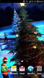 Captura de pantalla de fons de pantalla en 3D de Nadal