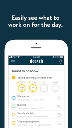 Android application Core Family Fitness screenshort