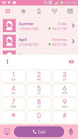screenshot of Lovely Pink ASUS ZenUI Theme