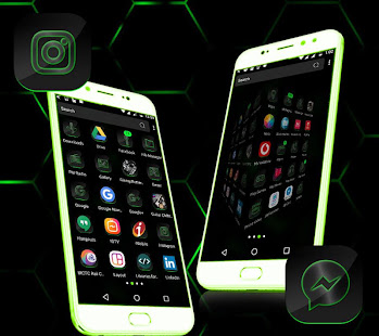 Cool Neon Green Launcher Theme 3.3 APK screenshots 4
