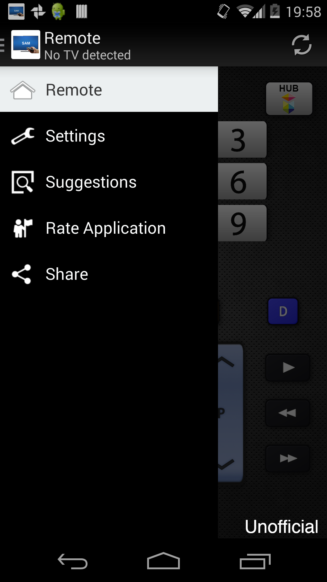Android application Remote for Samsung TV screenshort
