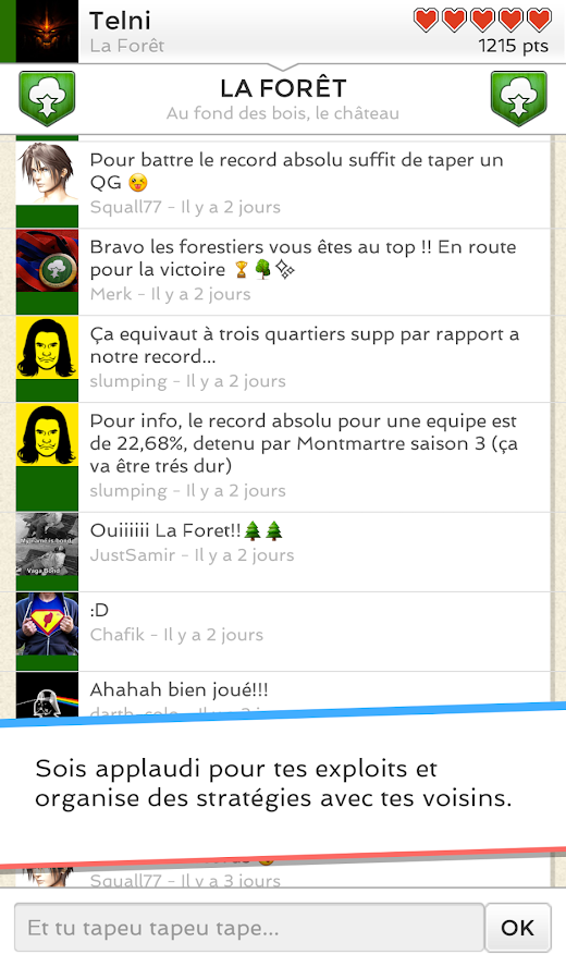Android application BattleParis screenshot