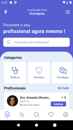 Android application Busca Saúde screenshort