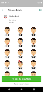 Captura de Pantalla 9 Ronaldo Stickers con moviento  android