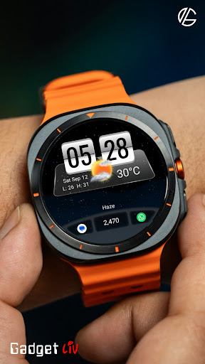 Flip Clock Weather Watch Face screenshot 1