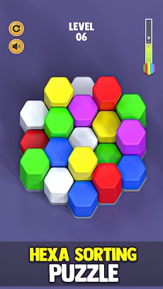 Hexa Color Sort Blocks Puzzleのおすすめ画像1