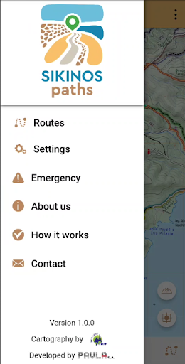Android application Sikinos Paths screenshort