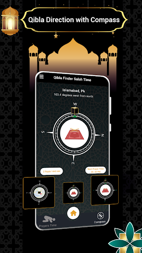 Android application Qibla Finder - Prayer Times screenshort