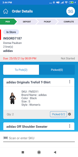 Luminate Order Fulfillment Screen 3