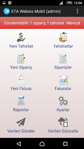 ETA Websis Mobil Screen 2