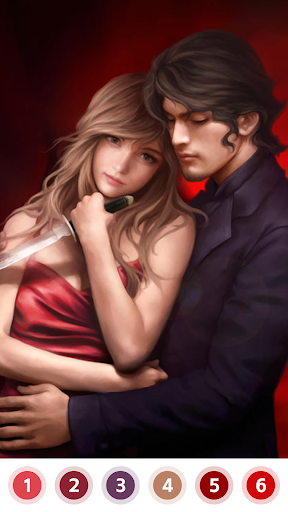 Android application Kiss & Hug Paint by Number screenshort