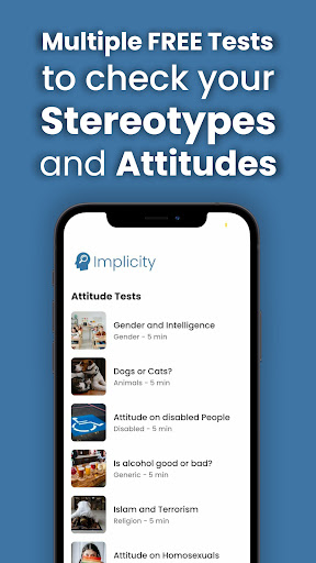 Implicity - Subconscious Tests Screen 2