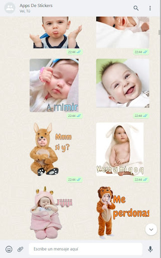 Android application Bebes tiernos Stickers Animado screenshort