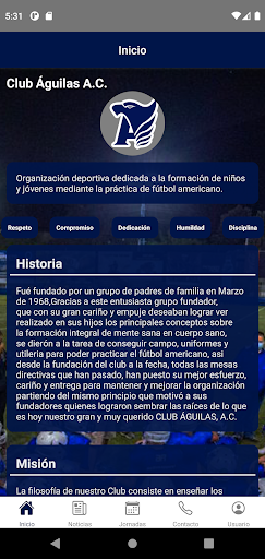 Android application Club Aguilas A.C. screenshort
