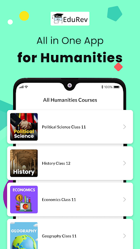 Screenshot of Humanities/Arts Class11/12 App