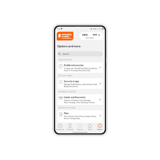 Everyday Mobile (Woolworths) Screen 3