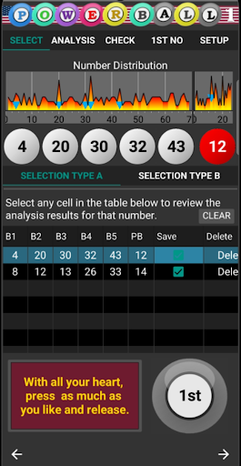 Android application PowerBall US screenshort
