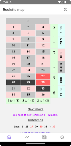 Roulette Tactics Pro Screen 3