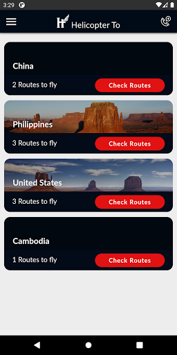 Android application Helicopter To screenshort