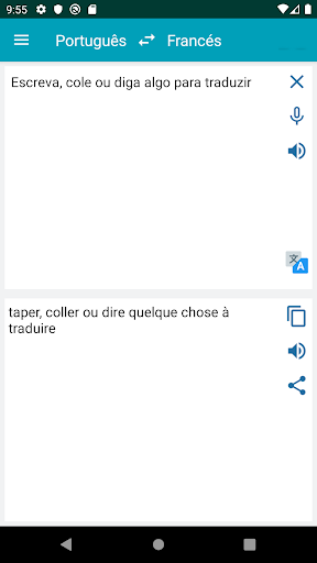 French Portuguese Translator Screen 2