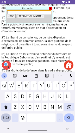 Constitution Gabonaise Screen 2