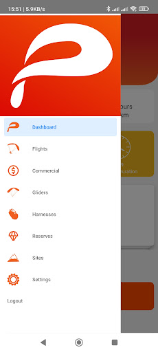 Paragliding Logbook Screen 2