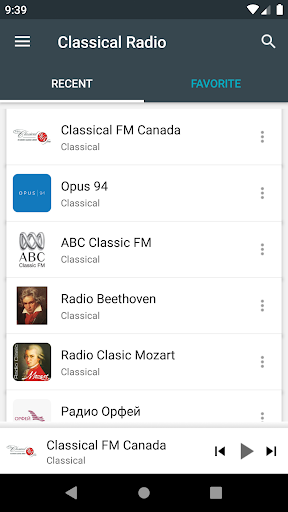Android application Classical Music Radio screenshort